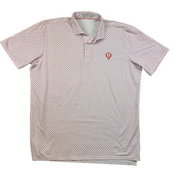 Holderness & Bourne Shirt Mens XL The Weaver Golf Polo Pink Palm Trees 1908 - Picture 1 of 13